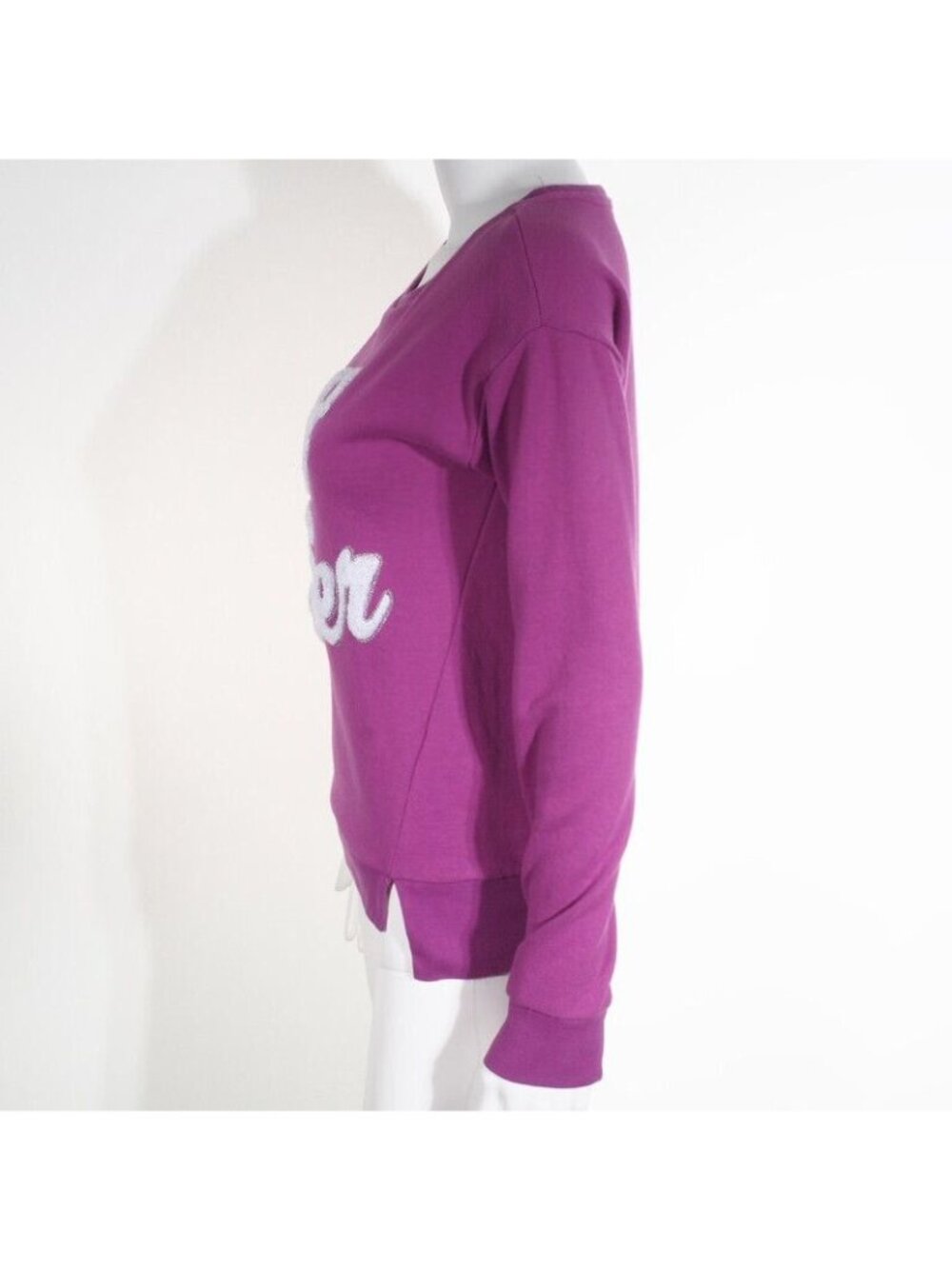 Juicy Couture Womens Purple "What Ever" Sweater Size S Cotton Blend - Picture 7 of 10